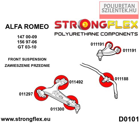 Első alsó lengőkar elülső szilent