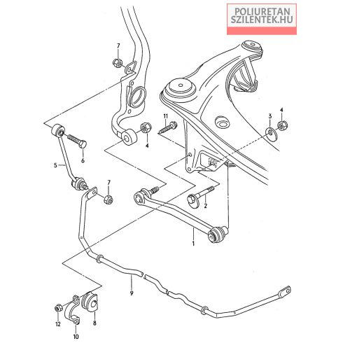 Komplett futómű szilent készlet