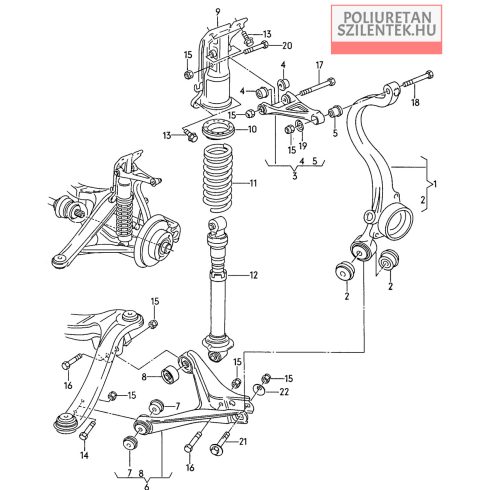 Komplett futómű szilent készlet