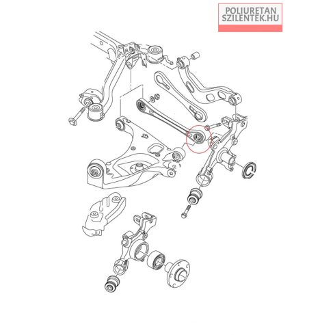 Hátsó alsó keresztlengőkar külső szilent