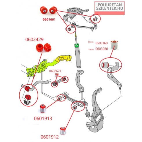 Első futómű szilent készlet