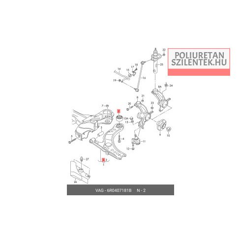 Első lengőkar hátsó szilent pár