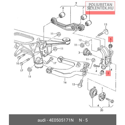 Hátsó csonkállvány szilent