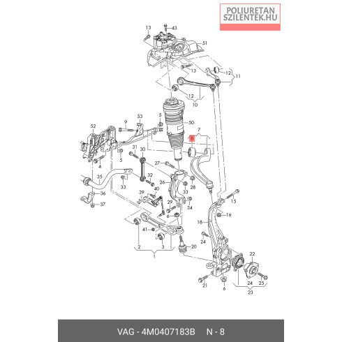 Első alsó hátsó lengőkar szilent