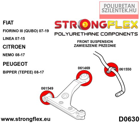 Első lengőkar hátsó szilent