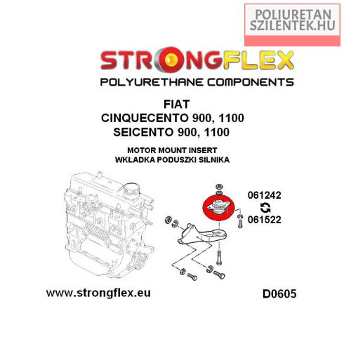 Motortartó bak betét