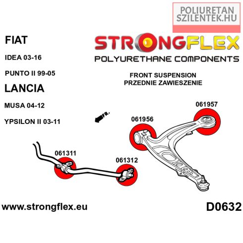 Első lengőkar hátsó szilent