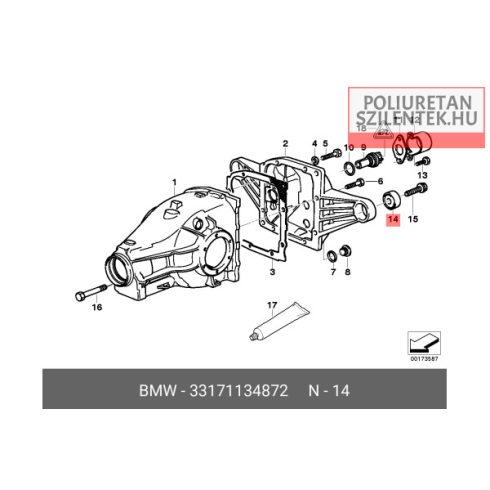 Differenciálmű szilent hátsó