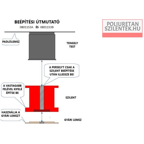 Hátsó futómű bölcső elülső szilent