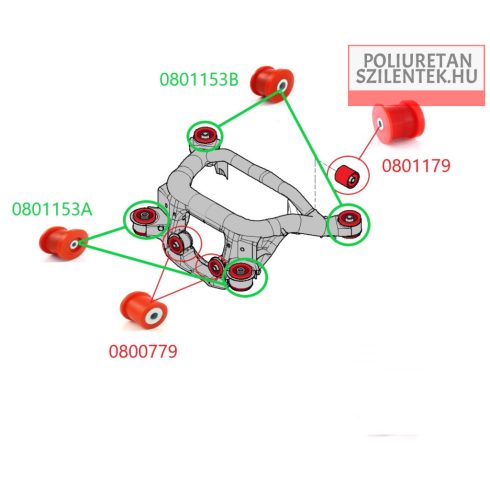 Differenciálmű szilent hátulsó