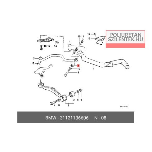 Első felső lengőkar szilent