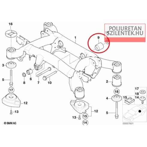 Differenciálmű hátsó szilent
