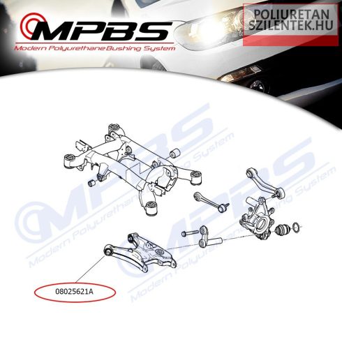 Hátsó alsó lengőkar elülső szilent