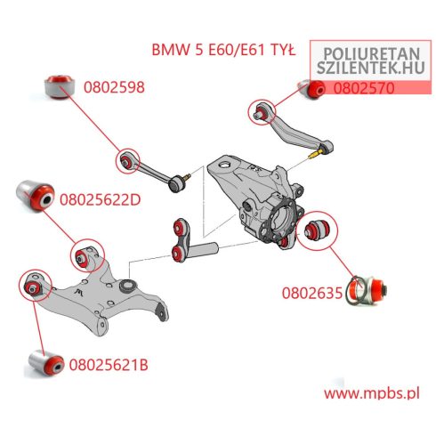 Hátsó felső lengőkar szilent