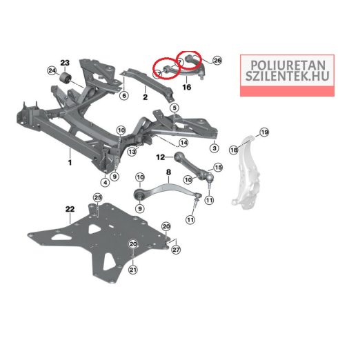 Első felső lengőkar szilent