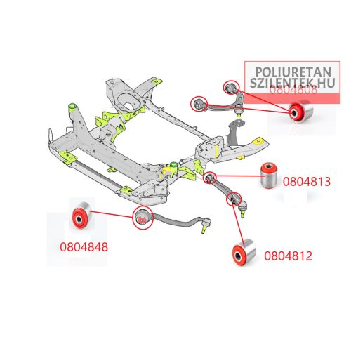 Első lengőkar szilent készlet