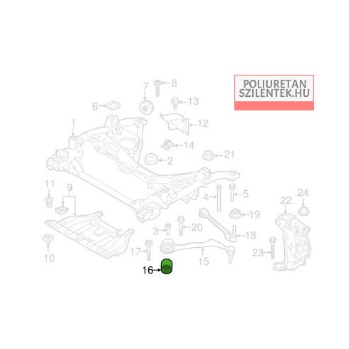 Első futómű elülső lengőkar szilent