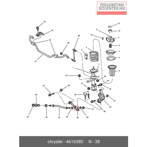 Első lengőkar külső szilent