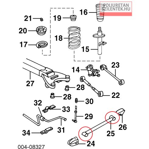 Hátsó hosszlengőkar szilent