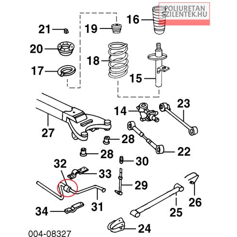 Hátsó stabilizátor szilent