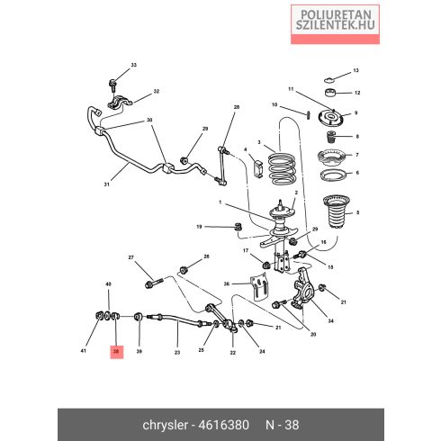 Első kitámasztó lengőkar szilent