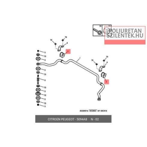 Első stabilizátor szilent