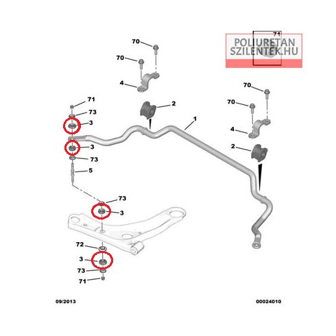 Első stabilizátor pálca szilent