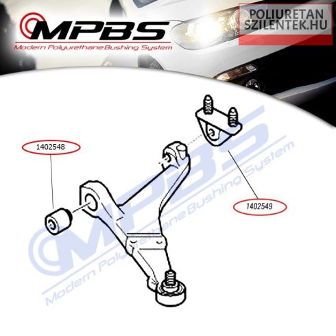 Első lengőkar elülső szilent