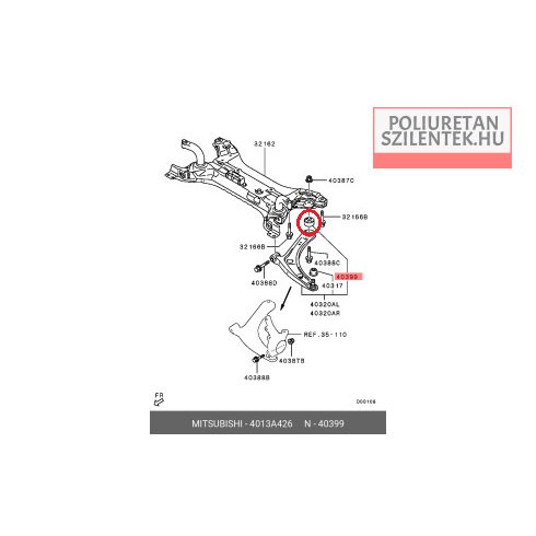 Első lengőkar hátsó szilent