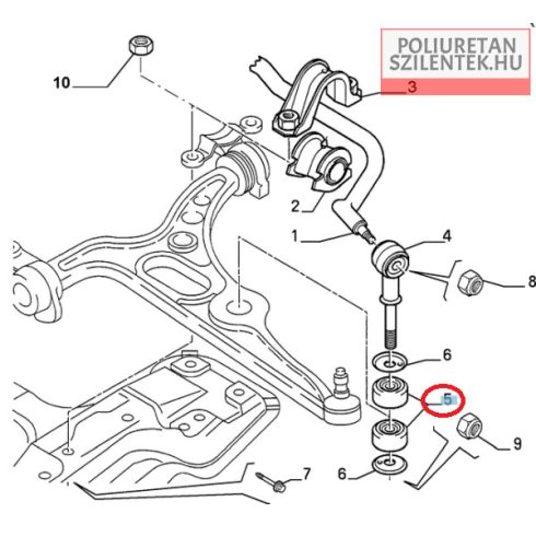 Első stabilizátor pálca szilent