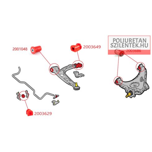 Hátsó lengőkar szilent