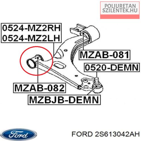 Első lengőkar elülső szilent