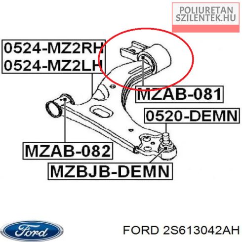 Első lengőkar hátsó szilent