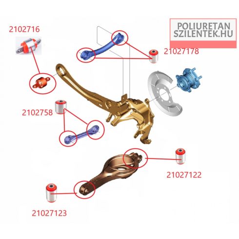 Hátsó futómű szilent készlet