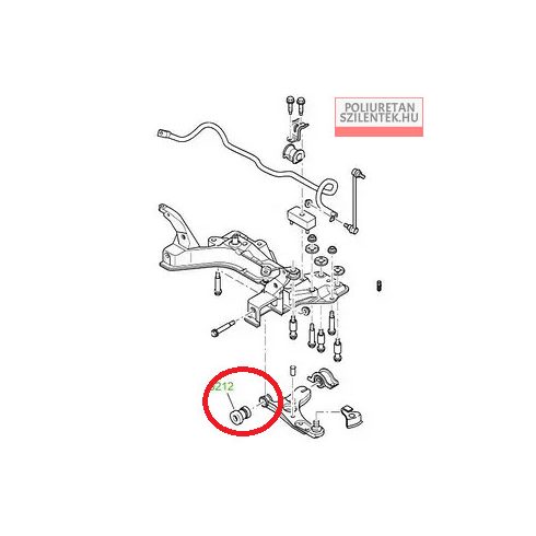 Első lengőkar elülső szilent