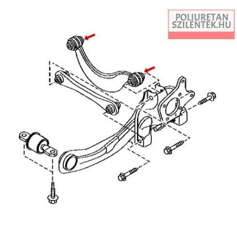Hátsó felső lengőkar szilent