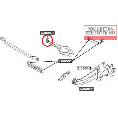 Hátsó alsó lengőkar belső szilent