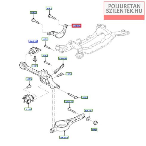 Hátsó felső lengőkar szilent