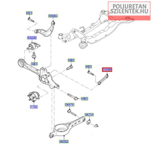 Hátsó alsó lengőkar szilent