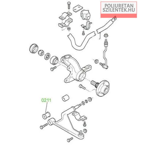 Első lengőkar elülső szilent