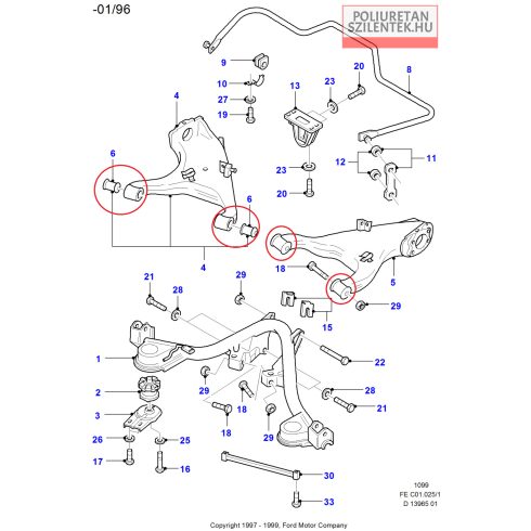 Hátsó lengőkar szilent