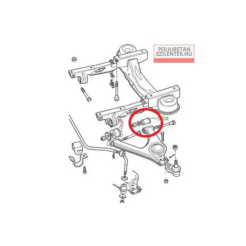Első lengőkar hátsó szilent