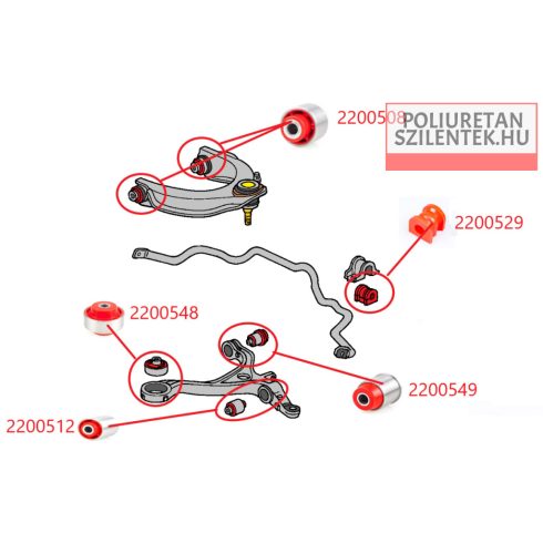 Első alsó lengőkar hátsó szilent
