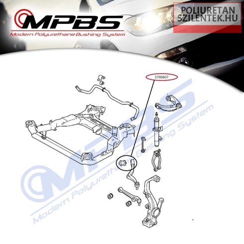 Első alsó hátulsó lengőkar szilent