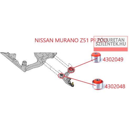 Első lengőkar hátsó szilent