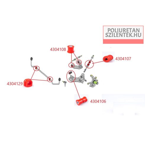 Első futómű szilent készlet