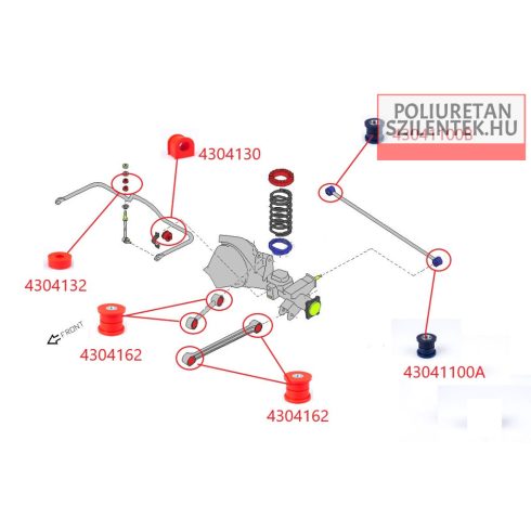Hátsó panhard rúd szilent