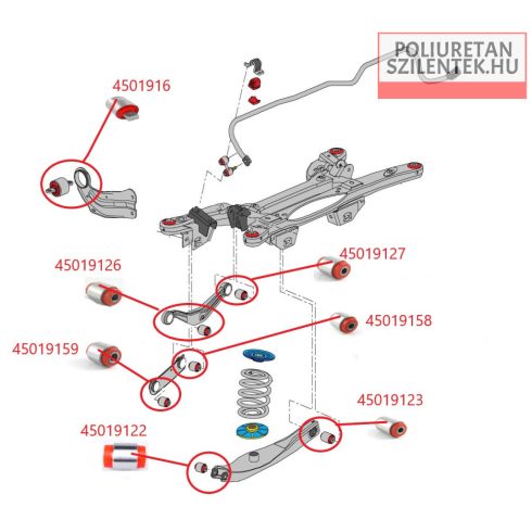Hátsó lengőkar belső szilent