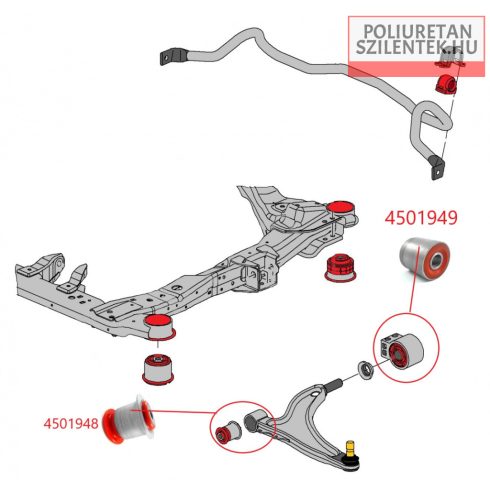 Első lengőkar elülső szilent