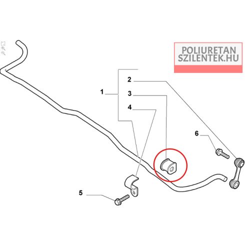 Hátsó stabilizátor szilent pár